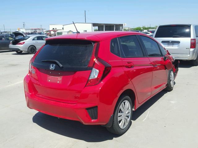 JHMGK5H56GX037978 - 2016 HONDA FIT LX RED photo 4