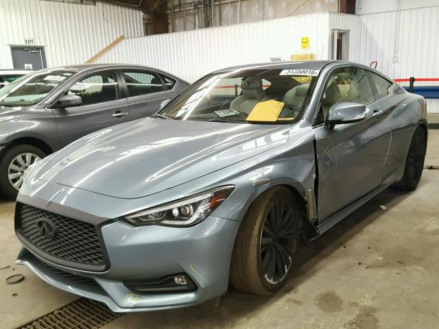 JN1EV7EL7HM554257 - 2017 INFINITI Q60 PREMIU GRAY photo 2