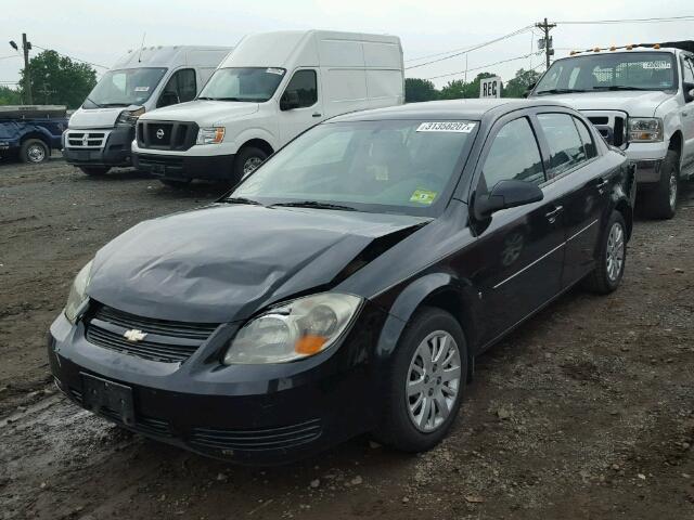 1G1AT58H397192112 - 2009 CHEVROLET COBALT LT BLACK photo 2