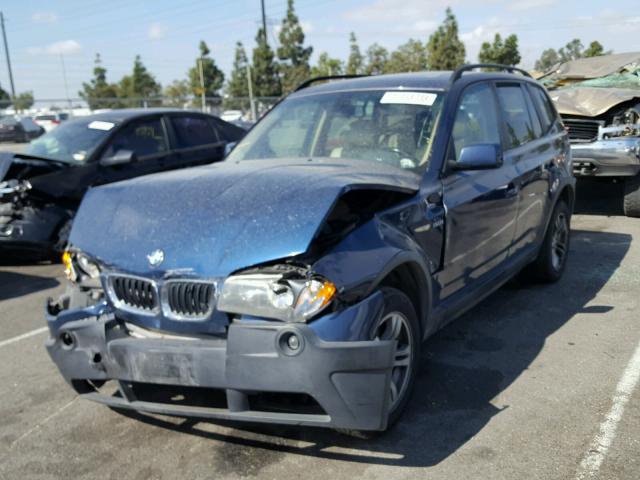 WBXPA93484WA66142 - 2004 BMW X3 3.0I BLUE photo 2