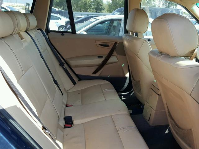 WBXPA93484WA66142 - 2004 BMW X3 3.0I BLUE photo 6