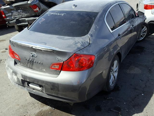 JN1DV6AP0BM604387 - 2011 INFINITI G25 BASE SILVER photo 4