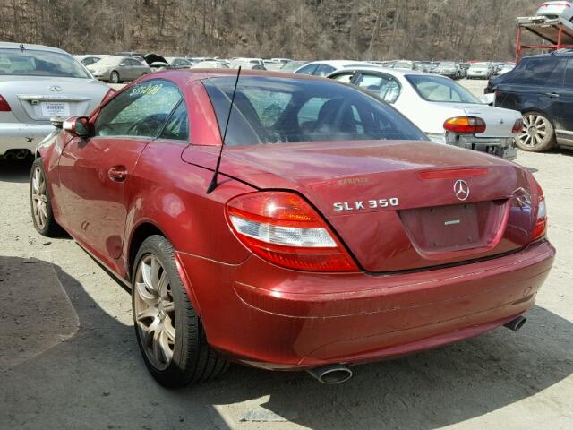 WDBWK56FX6F084250 - 2006 MERCEDES-BENZ SLK 350 RED photo 3