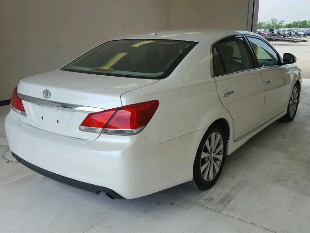 4T1BK3DB2BU391420 - 2011 TOYOTA AVALON BAS WHITE photo 4