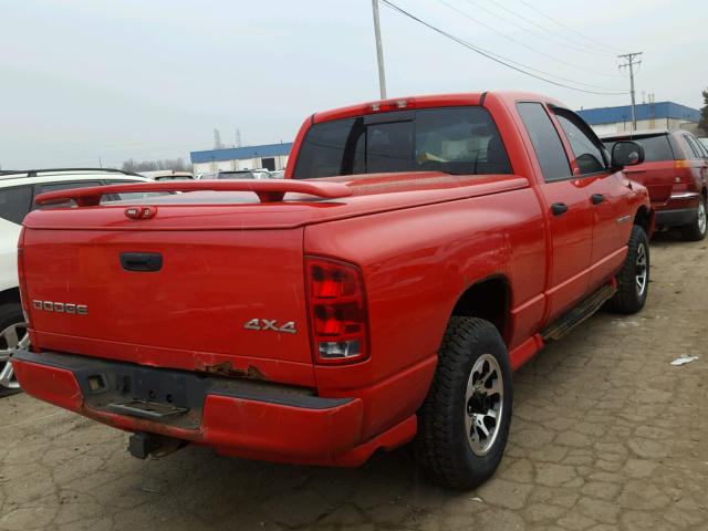 1D3HU18D33J590138 - 2003 DODGE RAM 1500 S RED photo 4