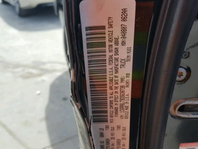 1C6RR6LT9DS638738 - 2013 RAM 1500 SLT BLACK photo 10