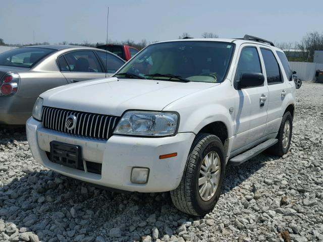 4M2CU87147KJ10640 - 2007 MERCURY MARINER PR WHITE photo 2