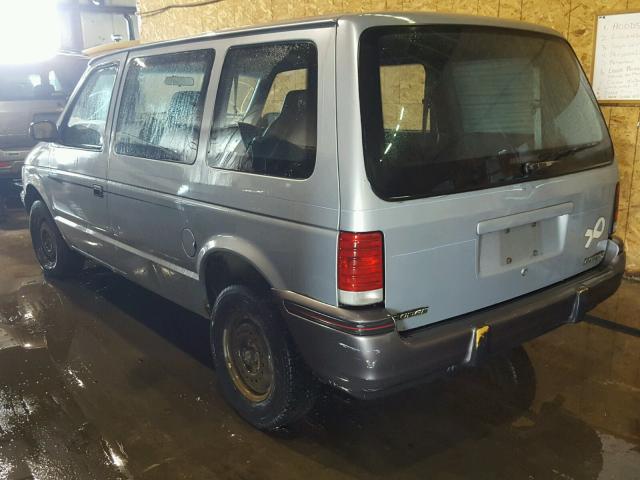 2B4GK2536MR210781 - 1991 DODGE CARAVAN BLUE photo 3