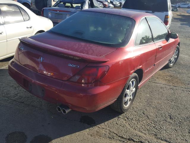 19UYA225XWL003551 - 1998 ACURA 3.0CL RED photo 4