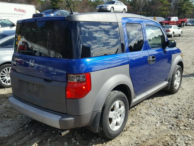 5J6YH27615L019612 - 2005 HONDA ELEMENT EX BLUE photo 4