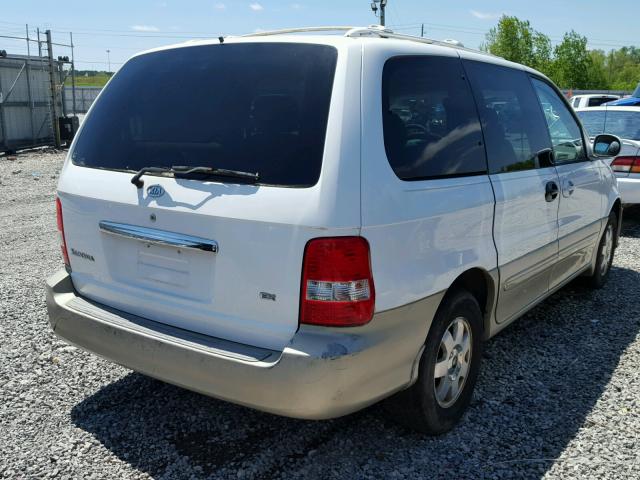 KNDUP131136421668 - 2003 KIA SEDONA EX WHITE photo 4