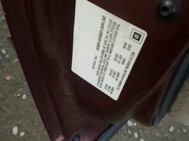 2G1WW12M5V9149654 - 1997 CHEVROLET MONTE CARL 勃艮第红 照片 10