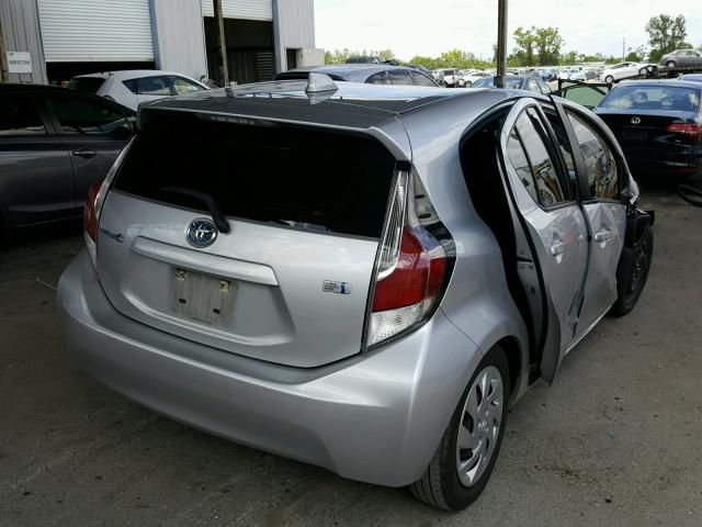 JTDKDTB31F1577788 - 2015 TOYOTA PRIUS C SILVER photo 4