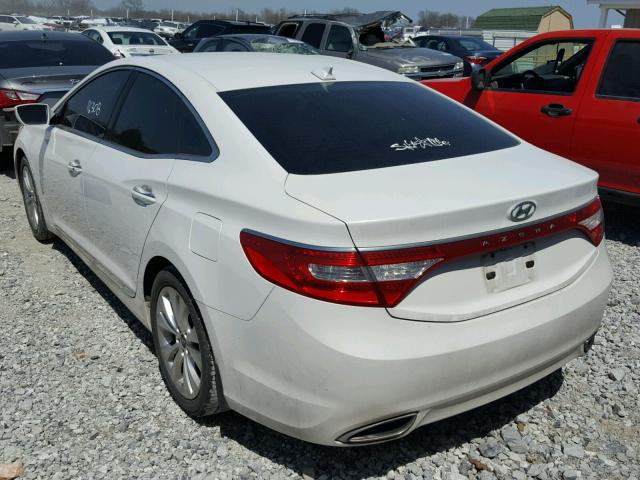 KMHFG4JG0CA165985 - 2012 HYUNDAI AZERA GLS WHITE photo 3