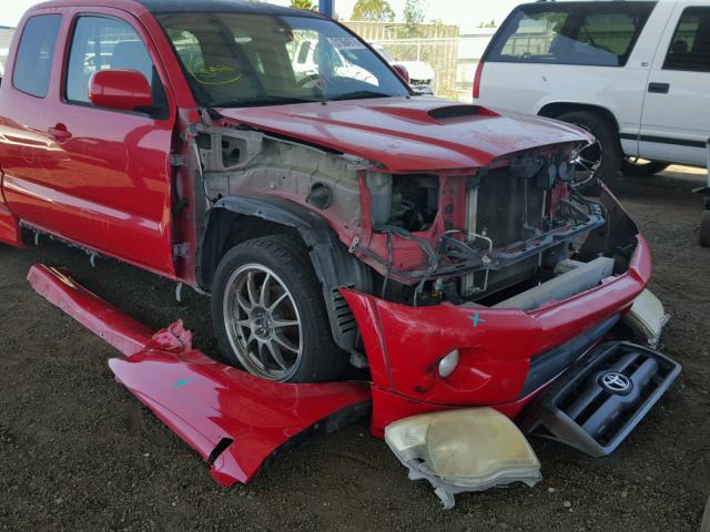 5TETU22N75Z109343 - 2005 TOYOTA TACOMA X-R RED photo 9