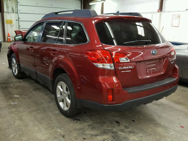 4S4BRDLC8D2239801 - 2013 SUBARU OUTBACK 3. MAROON photo 3