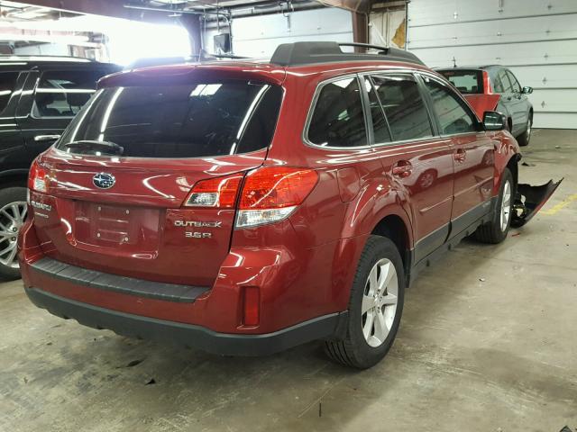 4S4BRDLC8D2239801 - 2013 SUBARU OUTBACK 3. MAROON photo 4