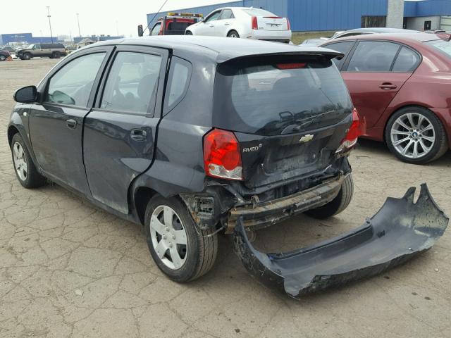 KL1TD66668B233324 - 2008 CHEVROLET AVEO BASE Noir photo 3