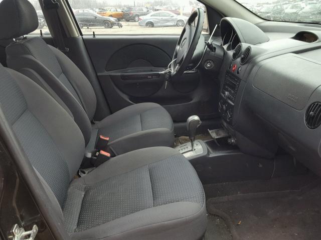 KL1TD66668B233324 - 2008 CHEVROLET AVEO BASE Noir photo 5