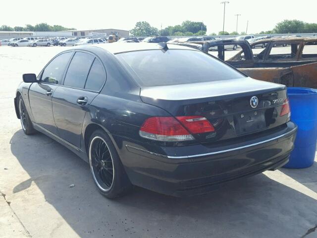 WBAHL83557DT09463 - 2007 BMW 750 BLACK photo 3