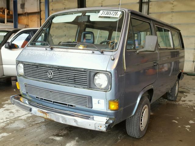 WV2YB0258FH058472 - 1985 VOLKSWAGEN VANAGON BU BLUE photo 2