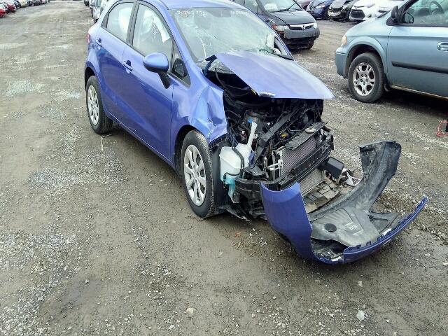 KNADM5A38E6917121 - 2014 KIA RIO LX BLUE photo 1