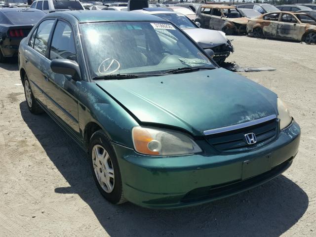 1HGES16532L004894 - 2002 HONDA CIVIC LX GREEN photo 1