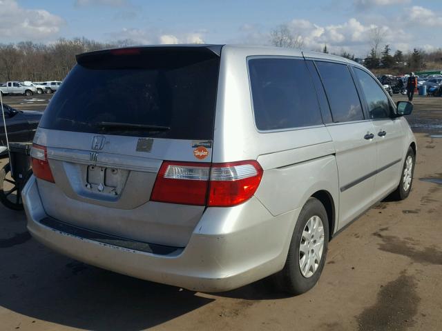 5FNRL382X6B124695 - 2006 HONDA ODYSSEY LX SILVER photo 4