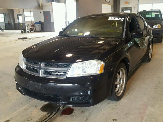 1B3BD1FB4BN544455 - 2011 DODGE AVENGER MA BLACK photo 2