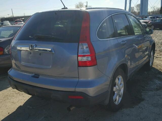 JHLRE48707C008192 - 2007 HONDA CR-V EXL BLUE photo 4