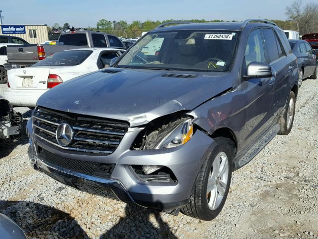 4JGDA5JB5EA425545 - 2014 MERCEDES-BENZ ML 350 SILVER photo 2