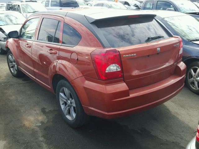 1B3CB4HA6AD586470 - 2010 DODGE CALIBER SX ORANGE photo 3