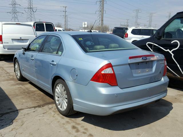 3FADP0L33AR371096 - 2010 FORD FUSION HYB BLUE photo 3