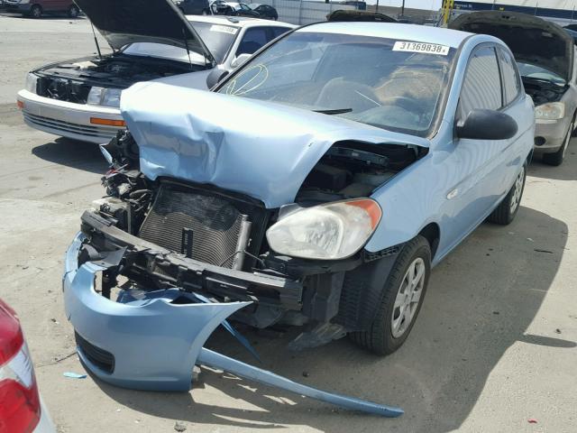 KMHCM36C38U071603 - 2008 HYUNDAI ACCENT GS BLUE photo 2