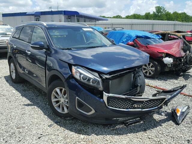 5XYPG4A56GG105139 - 2016 KIA SORENTO LX BLUE photo 1