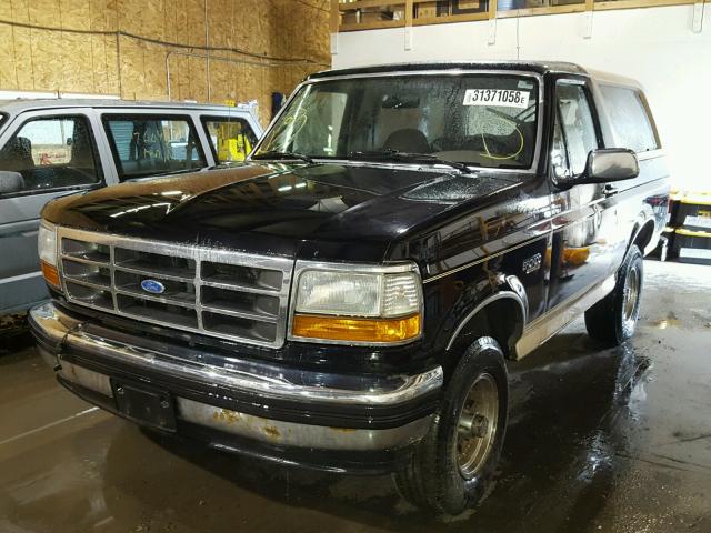 1FMEU15N8PLA15323 - 1993 FORD BRONCO U10 BLACK photo 2