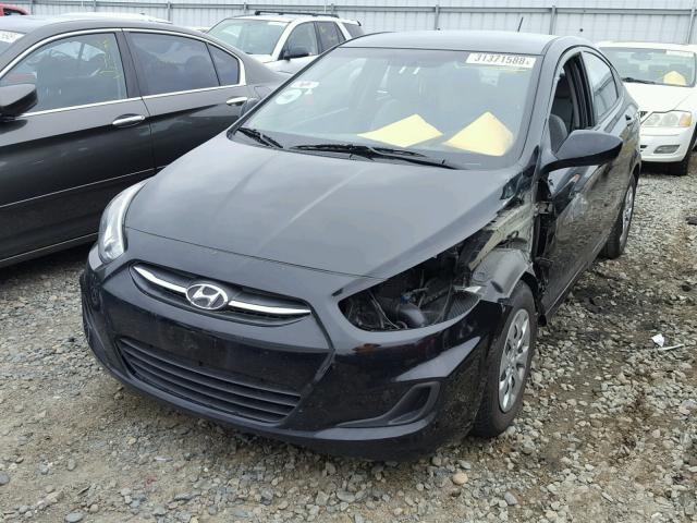 KMHCT4AE1GU053911 - 2016 HYUNDAI ACCENT SE BLACK photo 2