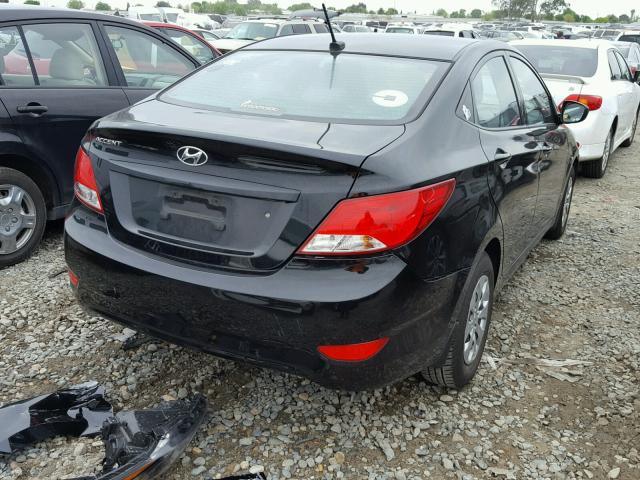 KMHCT4AE1GU053911 - 2016 HYUNDAI ACCENT SE BLACK photo 4