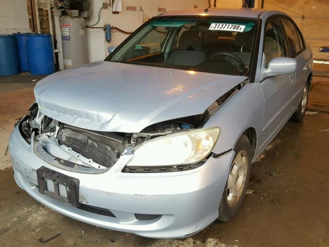 JHMES966X5S005085 - 2005 HONDA CIVIC HYBR SILVER photo 2