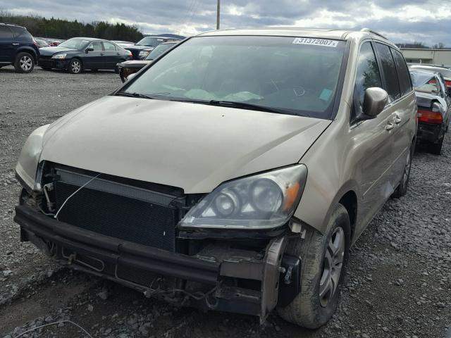 5FNRL38766B422222 - 2006 HONDA ODYSSEY EX TAN photo 2