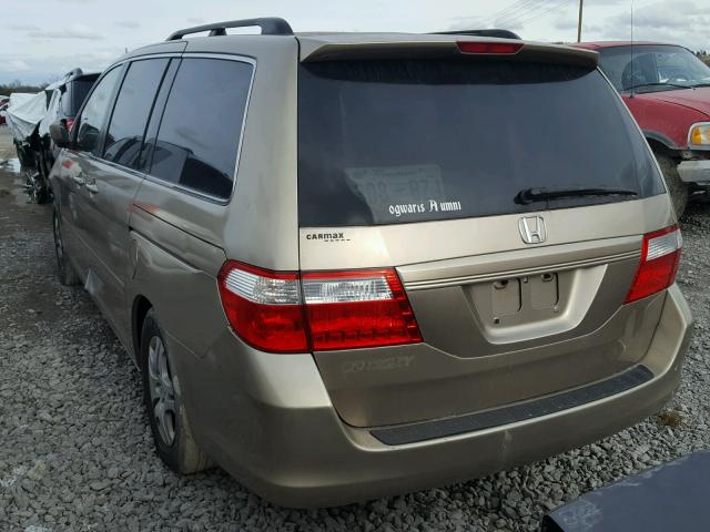 5FNRL38766B422222 - 2006 HONDA ODYSSEY EX TAN photo 3