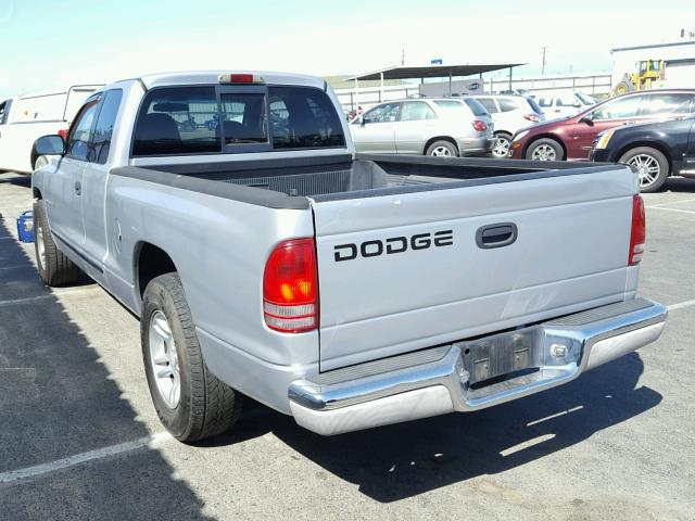 1B7GL22X11S275250 - 2001 DODGE DAKOTA SILVER photo 3