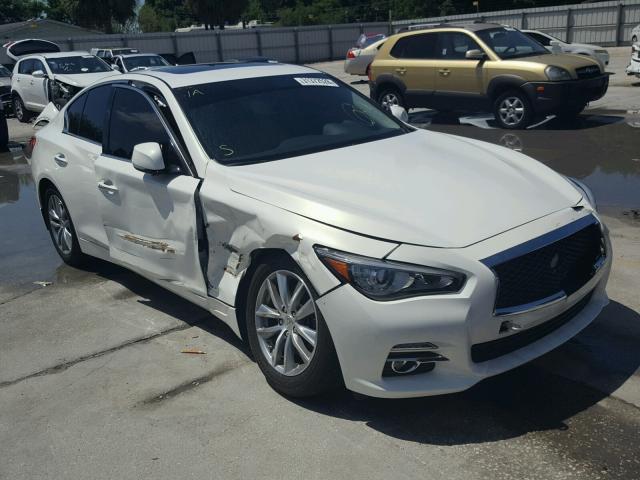 JN1BV7AP2FM343850 - 2015 INFINITI Q50 BASE WHITE photo 1