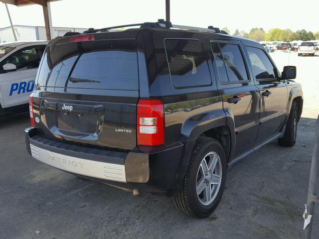 1J8FT48W67D352366 - 2007 JEEP PATRIOT LI BLACK photo 4