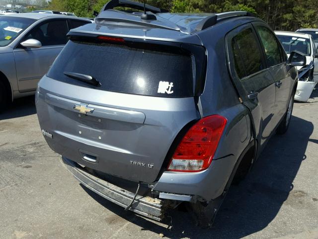 KL7CJLSB2FB138515 - 2015 CHEVROLET TRAX 1LT CHARCOAL photo 4