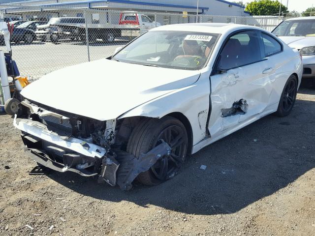 WBA3R1C5XEK192343 - 2014 BMW 435 I WHITE photo 2