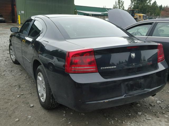 2B3KA43R07H735320 - 2007 DODGE CHARGER SE BLACK photo 3