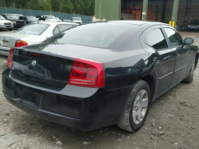 2B3KA43R07H735320 - 2007 DODGE CHARGER SE BLACK photo 4