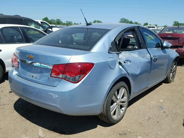 1G1PH5S95B7228479 - 2011 CHEVROLET CRUZE LTZ BLUE photo 4