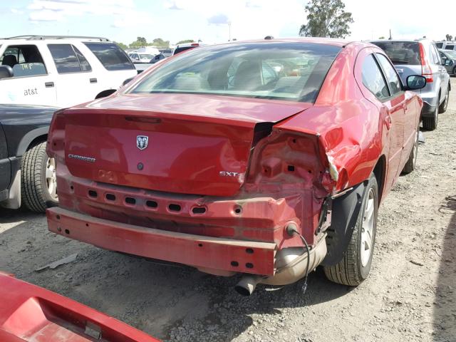 2B3KA43G97H631746 - 2007 DODGE CHARGER SE RED photo 4